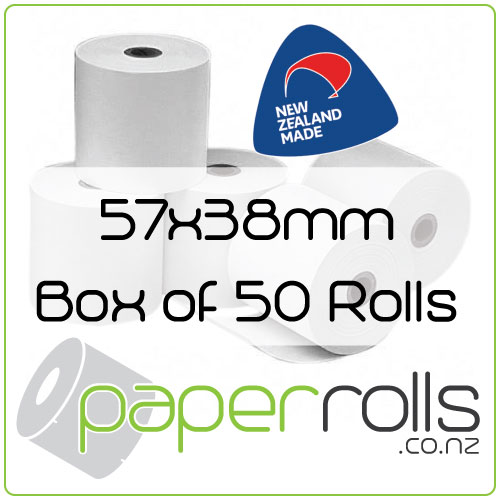Thermal Eftpos Rolls - 57x38 mm Box of 50
